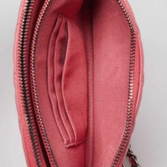 Chanel Pink Quilted Calfskin Leather Gabrielle Clutch with Chain Bag - Picture 10 of 12